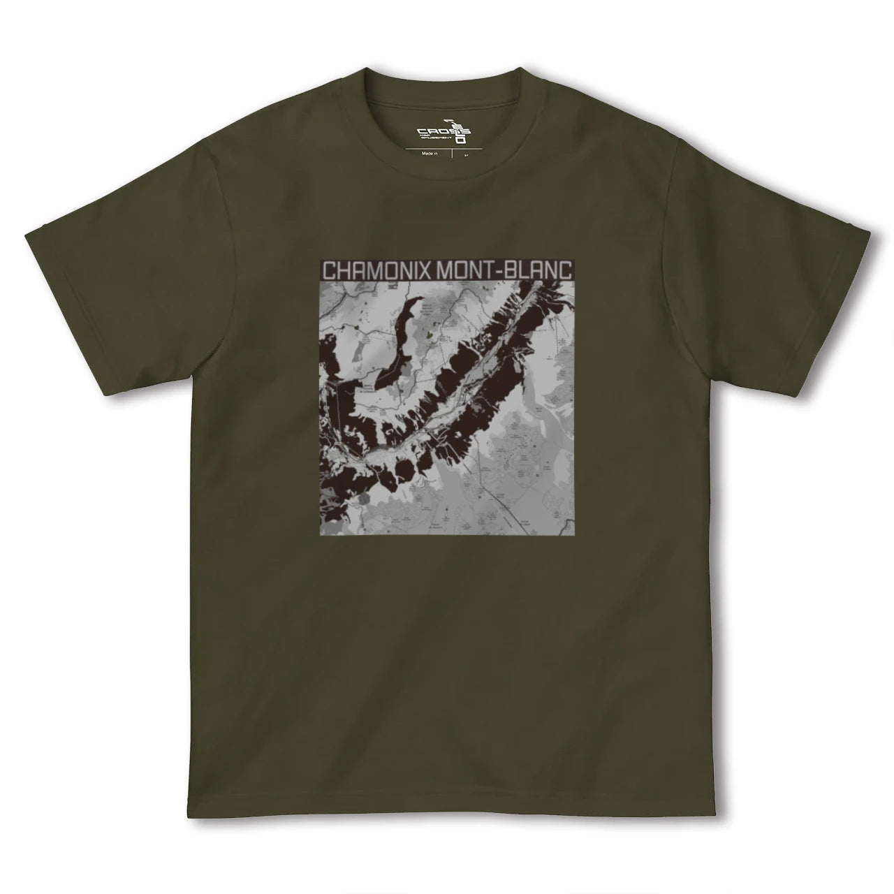 【シャモニー(フランス)】地図柄ヘビーウェイトTシャツ