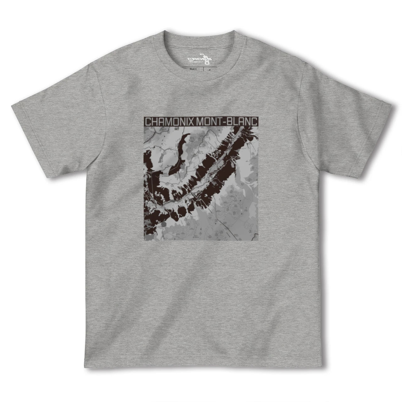【シャモニー(フランス)】地図柄ヘビーウェイトTシャツ