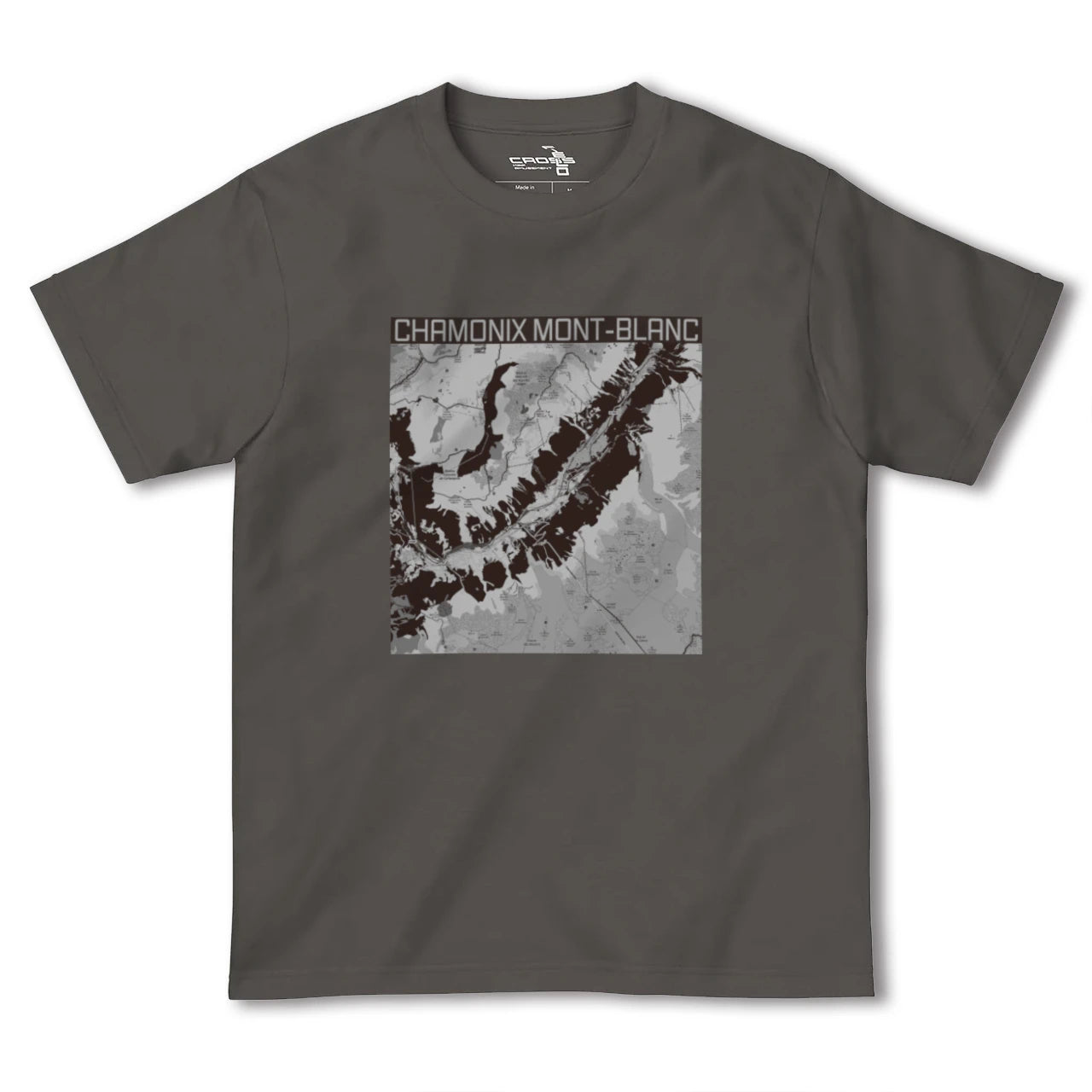 【シャモニー(フランス)】地図柄ヘビーウェイトTシャツ