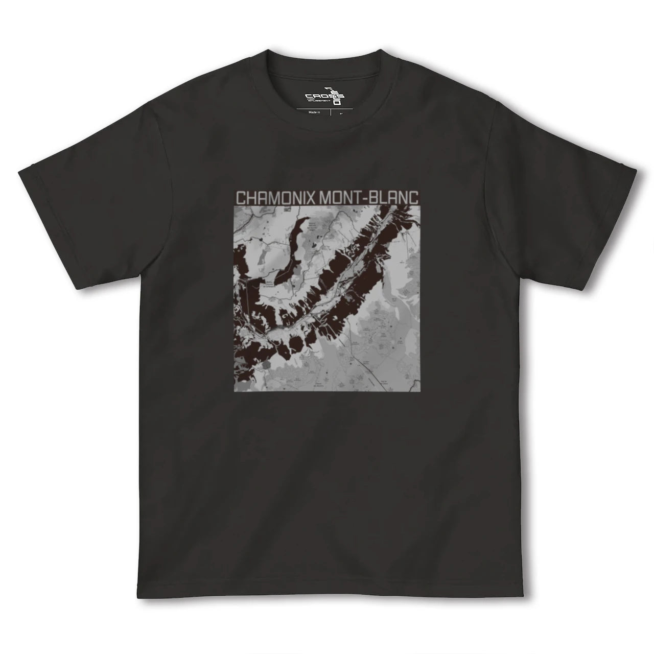 【シャモニー(フランス)】地図柄ヘビーウェイトTシャツ