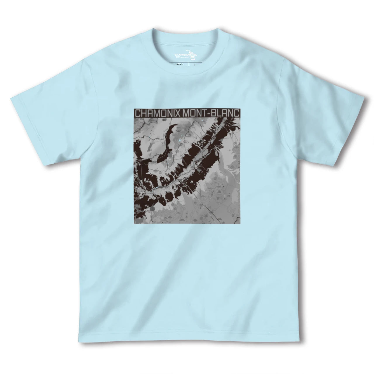 【シャモニー(フランス)】地図柄ヘビーウェイトTシャツ
