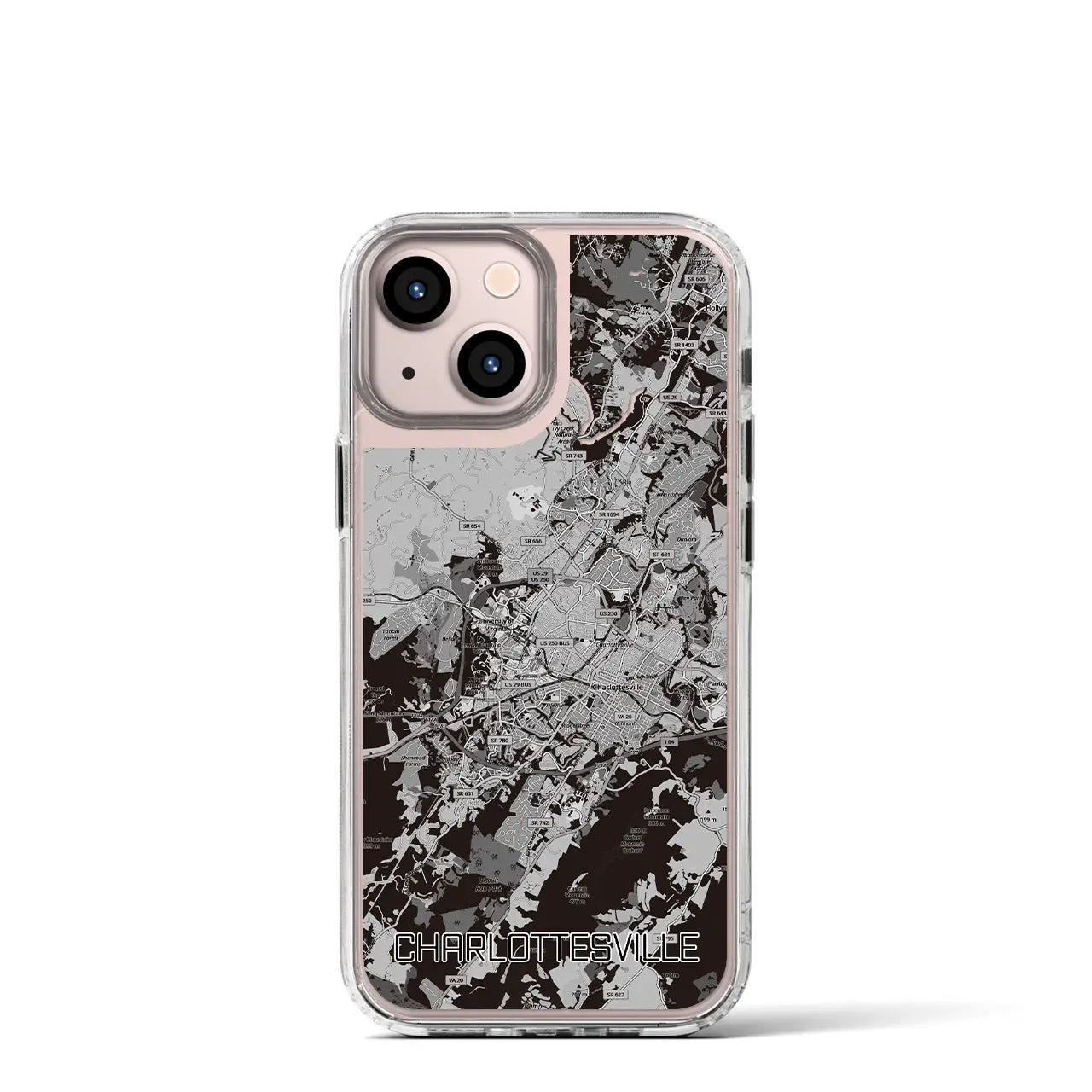【シャーロッツビル(アメリカ)】地図柄iPhoneケース(MagSafeタイプ)