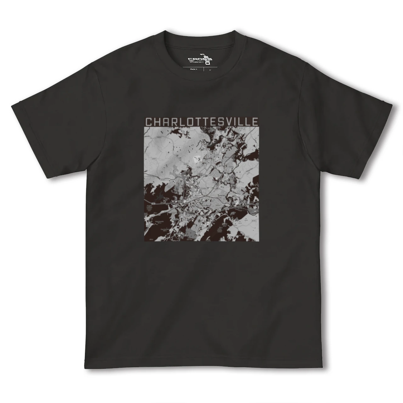 【シャーロッツビル(アメリカ)】地図柄ヘビーウェイトTシャツ