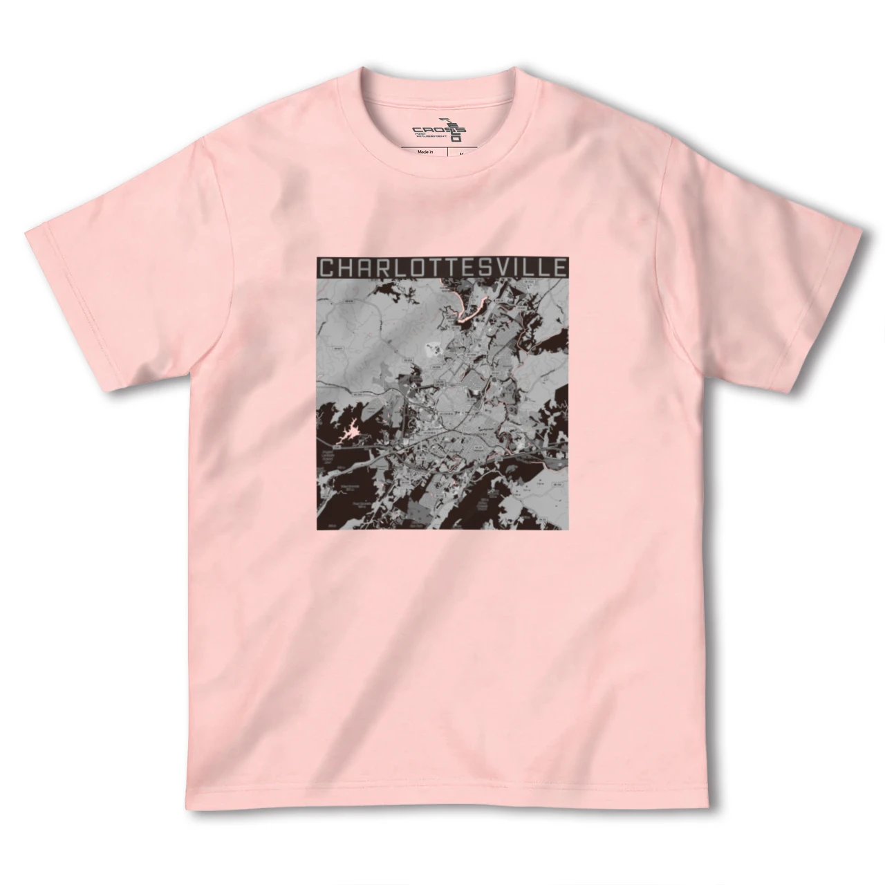 【シャーロッツビル(アメリカ)】地図柄ヘビーウェイトTシャツ