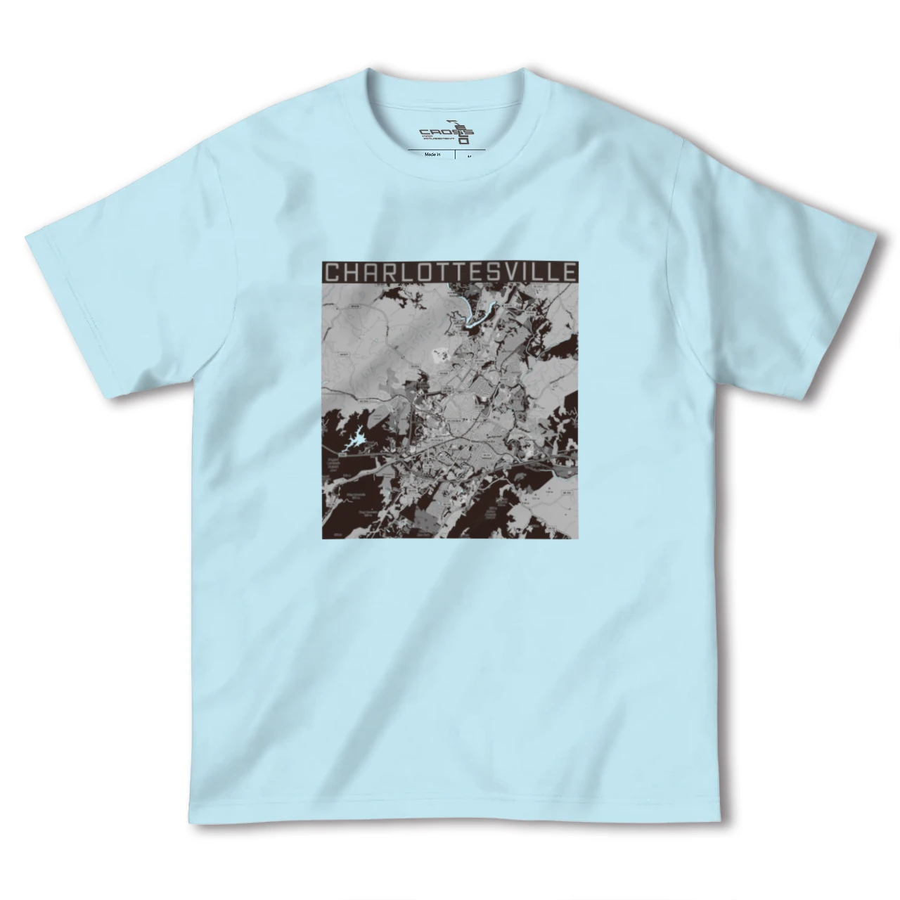 【シャーロッツビル(アメリカ)】地図柄ヘビーウェイトTシャツ