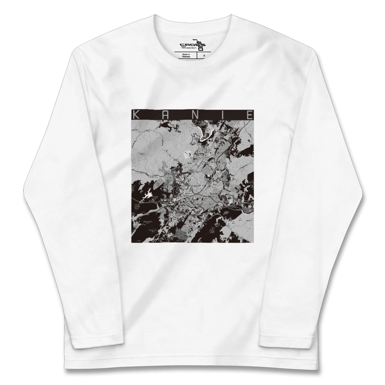 【シャーロッツビル(アメリカ)】地図柄ロングスリーブTシャツ