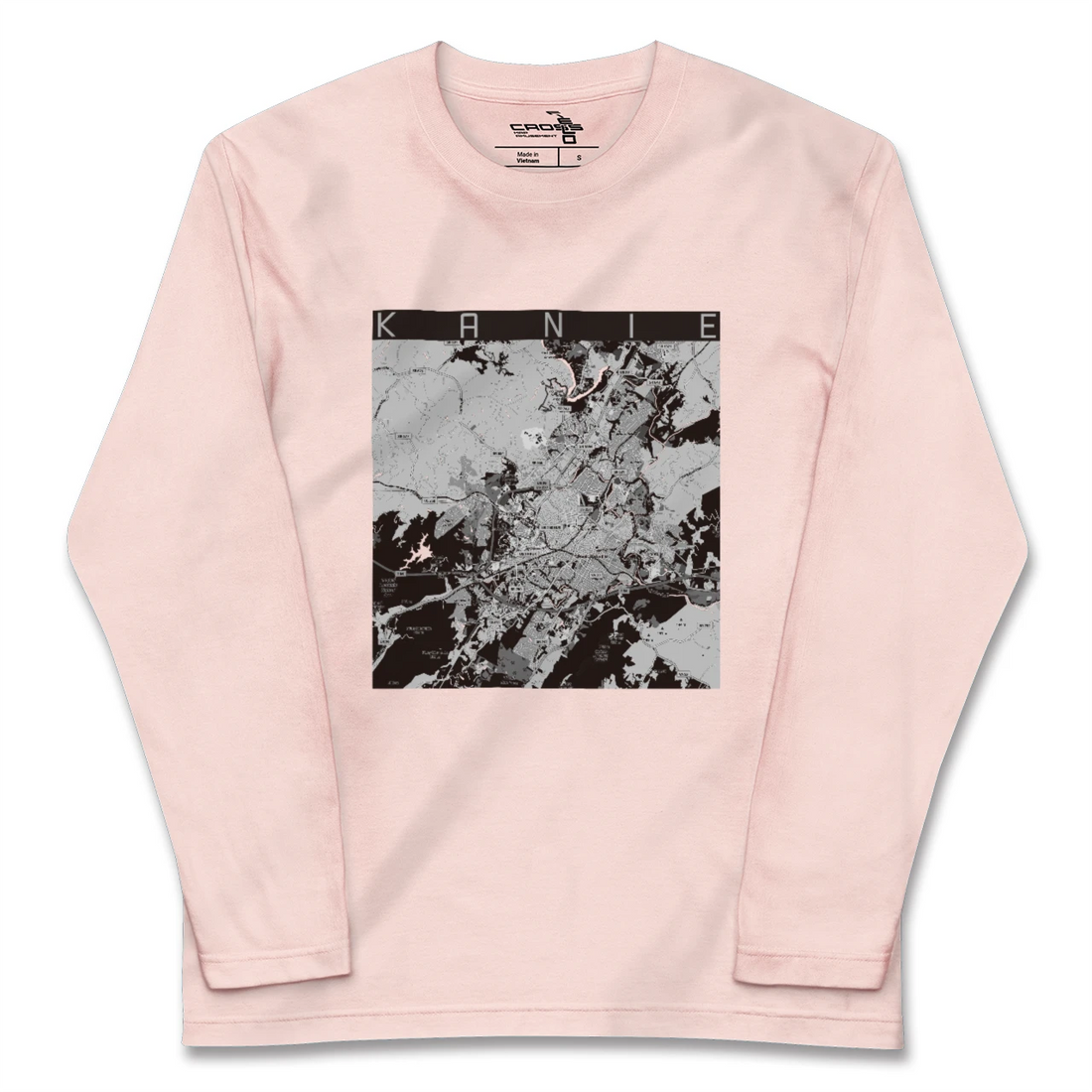 【シャーロッツビル(アメリカ)】地図柄ロングスリーブTシャツ