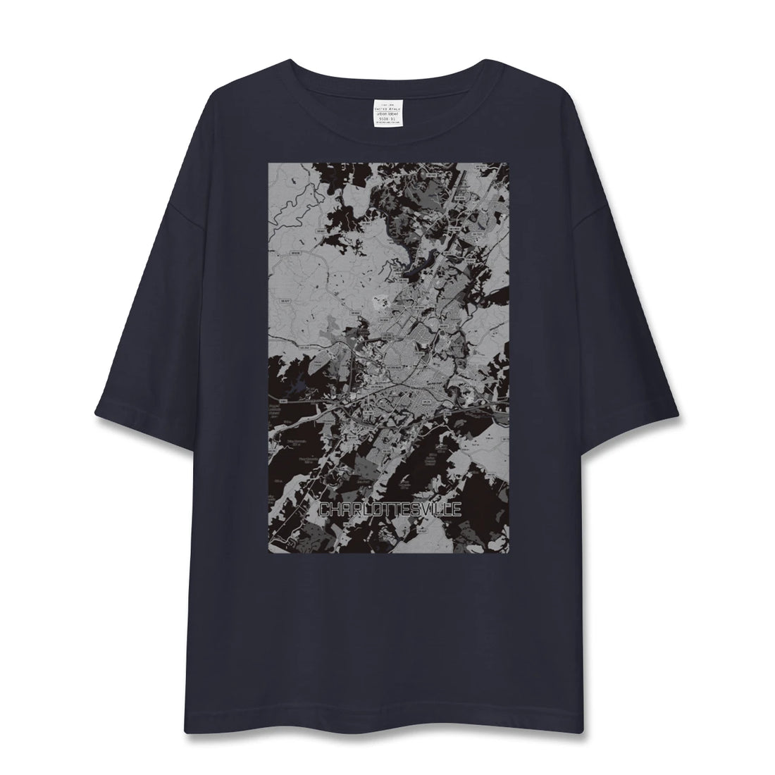 【シャーロッツビル(アメリカ)】地図柄ビッグシルエットTシャツ