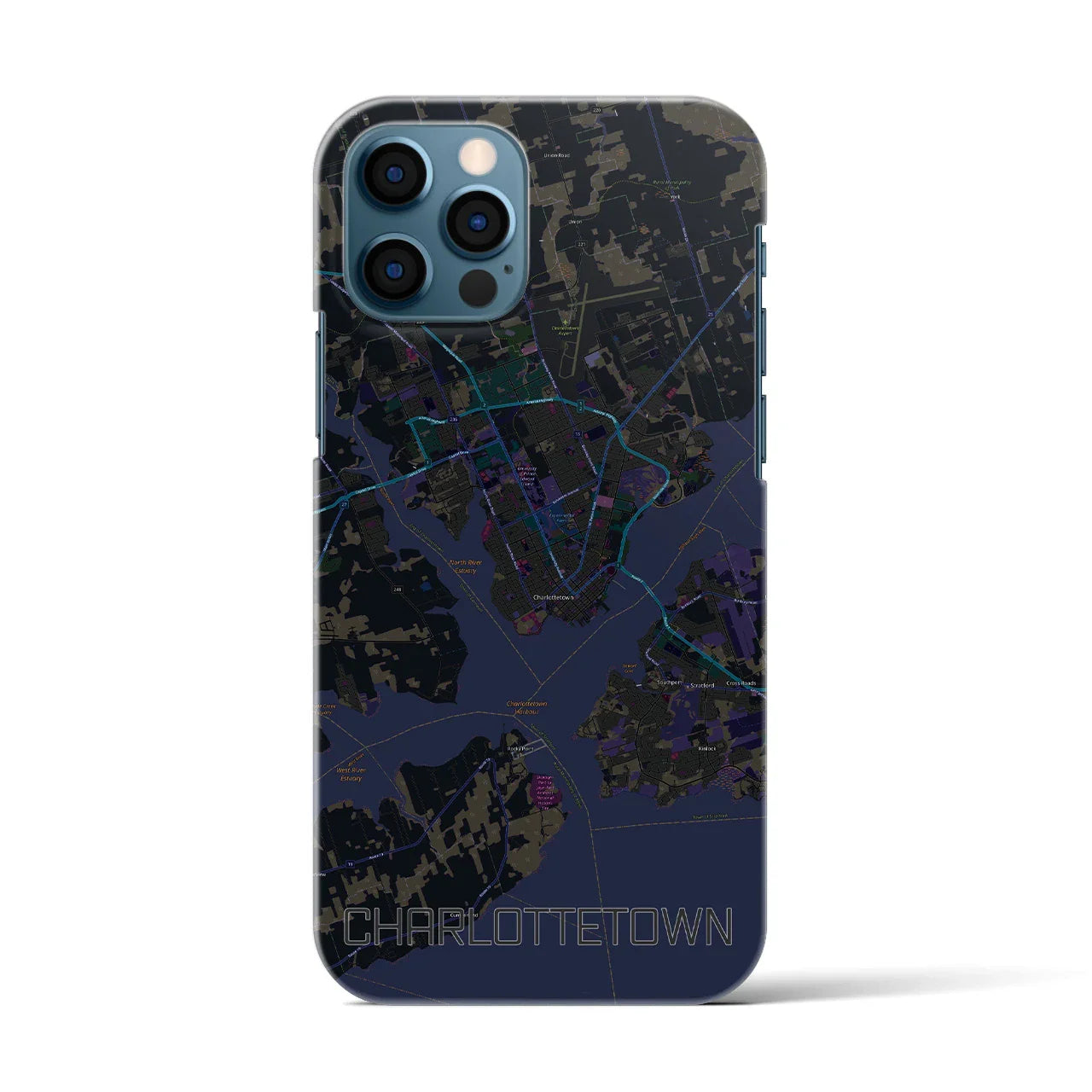 【シャーロットタウン(カナダ)】地図柄iPhoneケース(バックカバータイプ)
