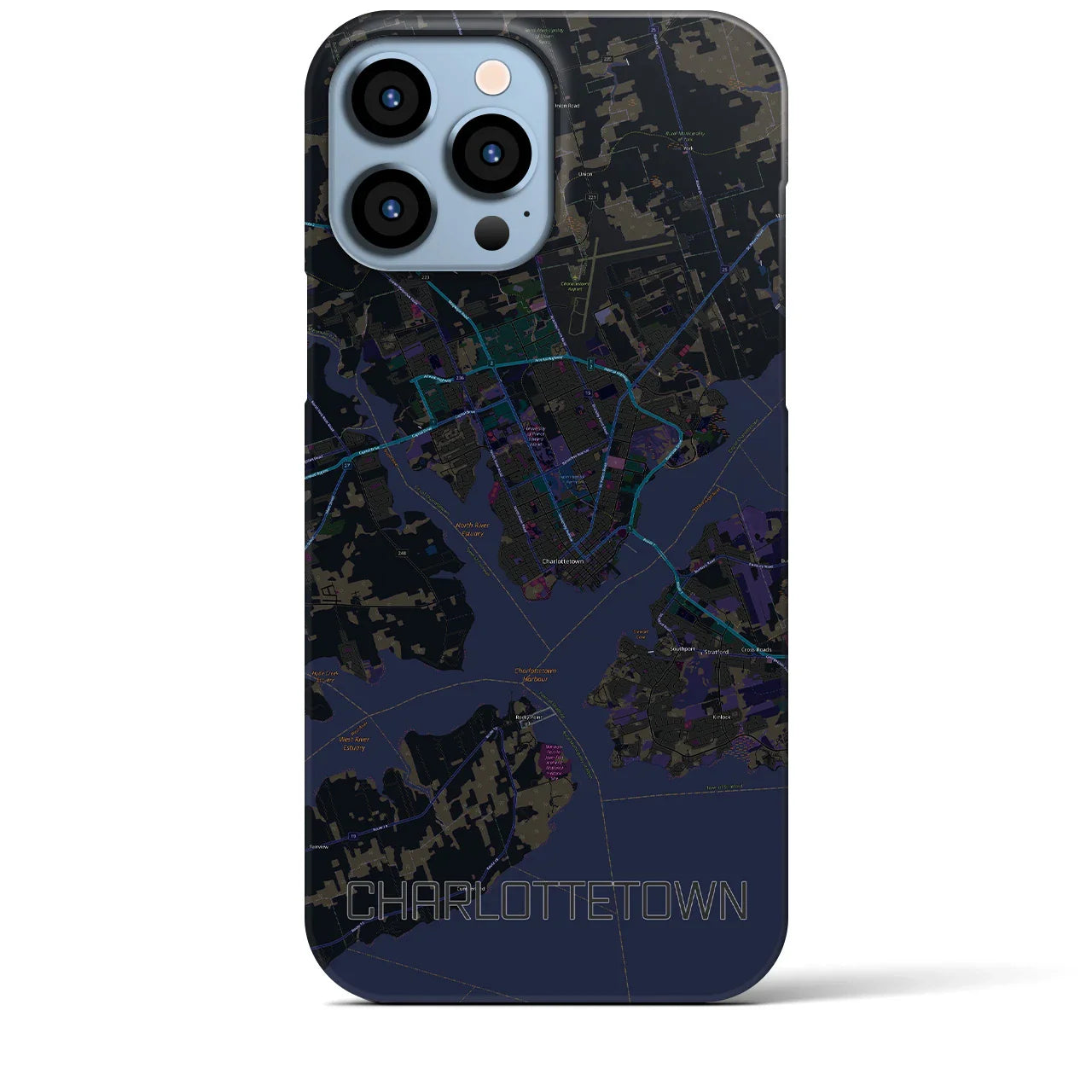 【シャーロットタウン(カナダ)】地図柄iPhoneケース(バックカバータイプ)