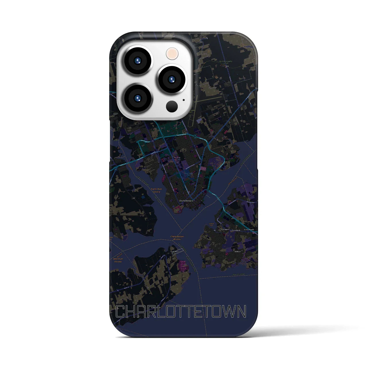 【シャーロットタウン(カナダ)】地図柄iPhoneケース(バックカバータイプ)