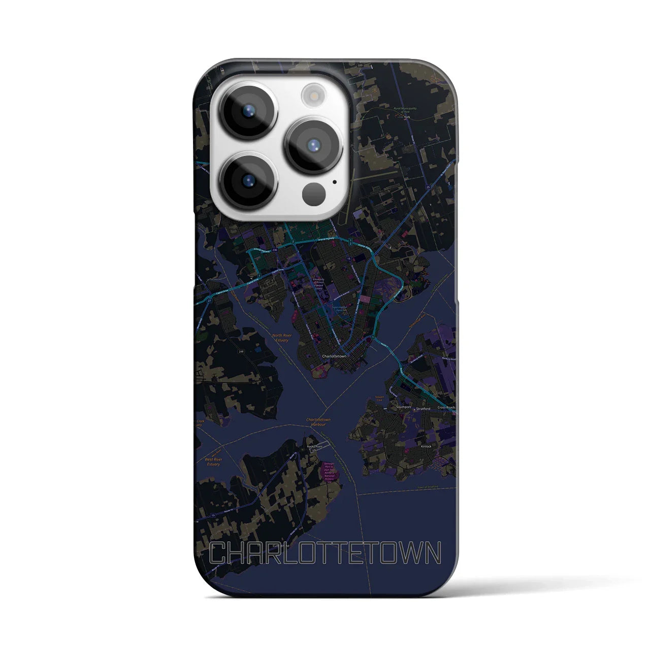 【シャーロットタウン(カナダ)】地図柄iPhoneケース(バックカバータイプ)