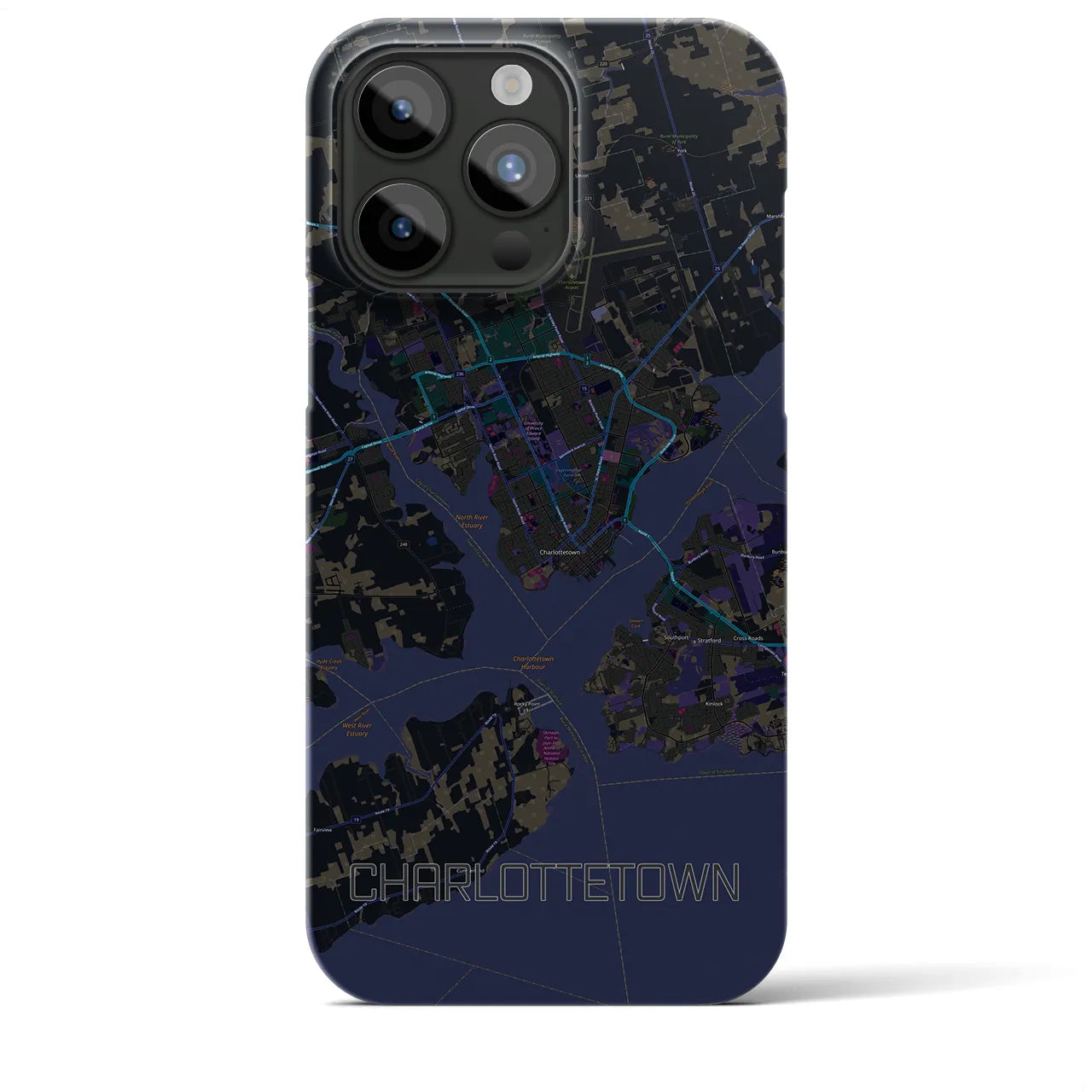 【シャーロットタウン(カナダ)】地図柄iPhoneケース(バックカバータイプ)