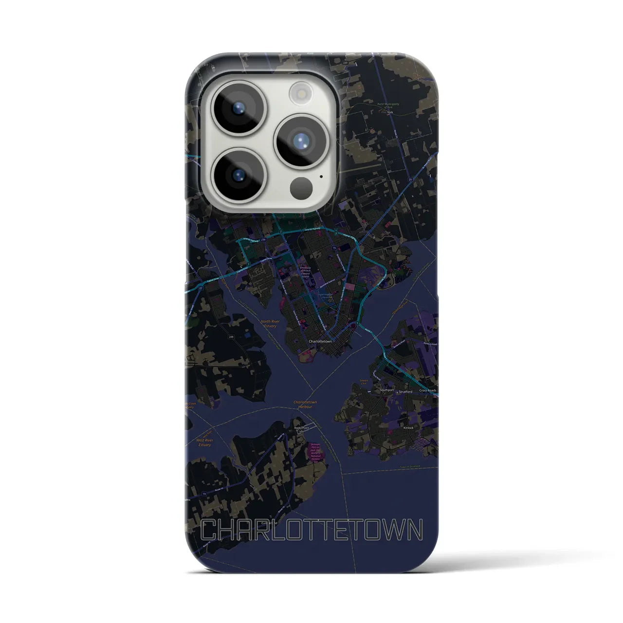 【シャーロットタウン(カナダ)】地図柄iPhoneケース(バックカバータイプ)