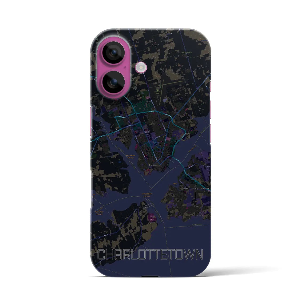 【シャーロットタウン(カナダ)】地図柄iPhoneケース(バックカバータイプ)