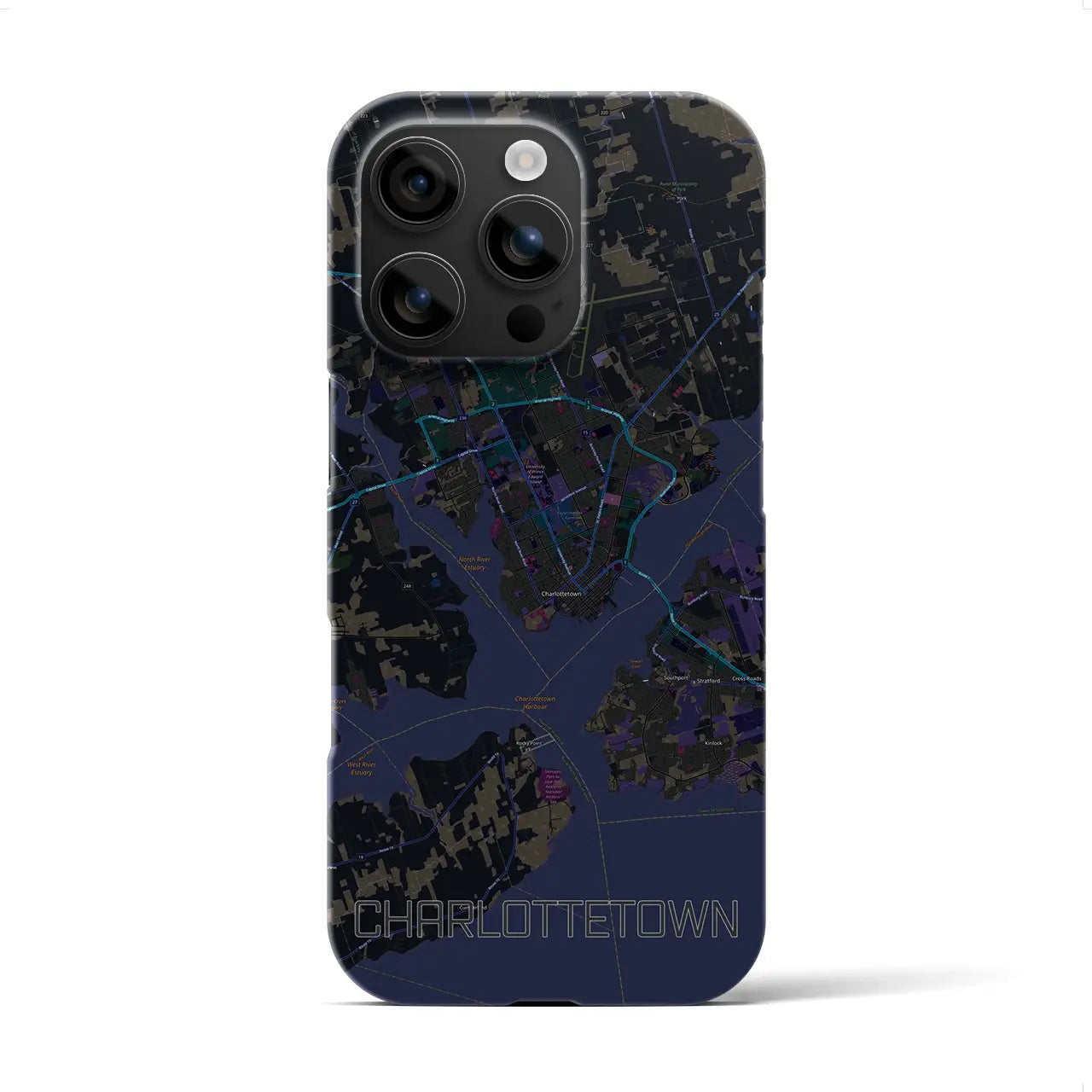 【シャーロットタウン(カナダ)】地図柄iPhoneケース(バックカバータイプ)