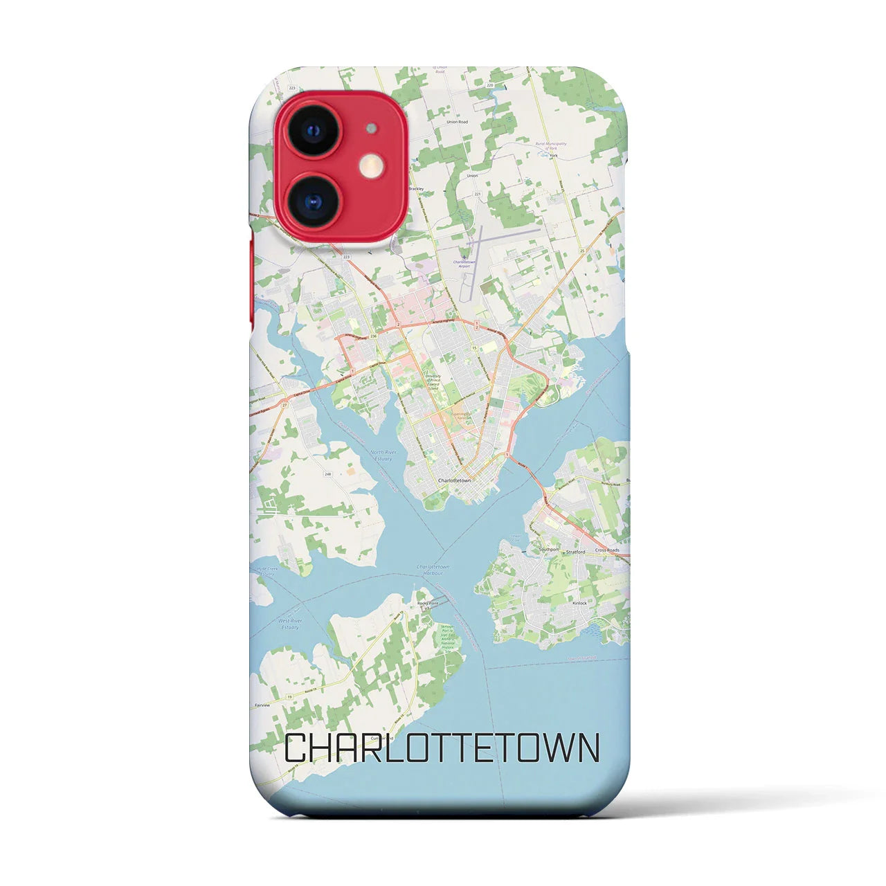 【シャーロットタウン(カナダ)】地図柄iPhoneケース(バックカバータイプ)