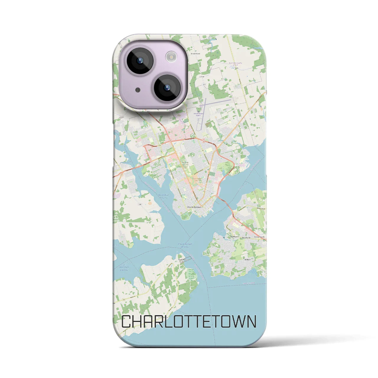 【シャーロットタウン(カナダ)】地図柄iPhoneケース(バックカバータイプ)