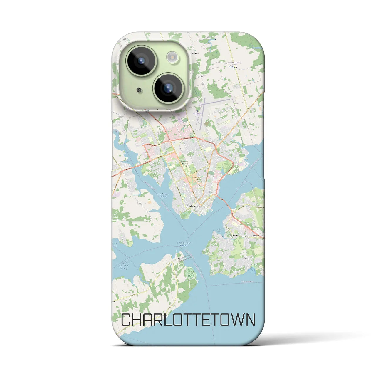 【シャーロットタウン(カナダ)】地図柄iPhoneケース(バックカバータイプ)