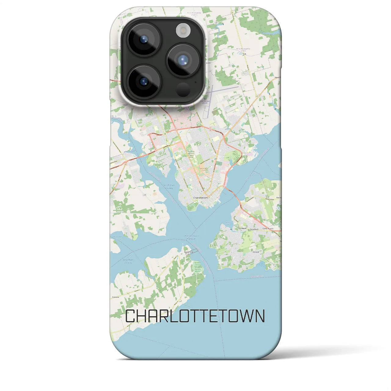 【シャーロットタウン(カナダ)】地図柄iPhoneケース(バックカバータイプ)