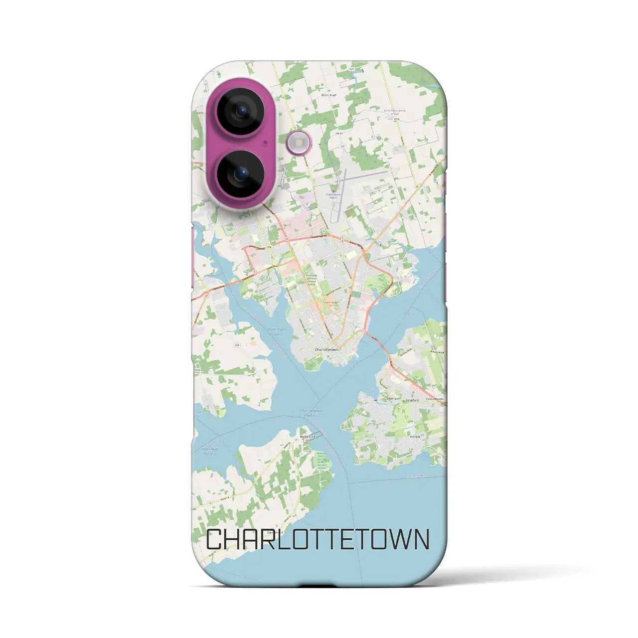 【シャーロットタウン(カナダ)】地図柄iPhoneケース(バックカバータイプ)