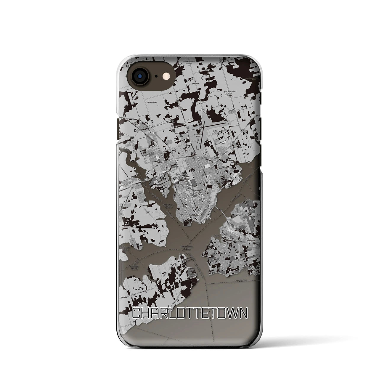 【シャーロットタウン(カナダ)】地図柄iPhoneケース(クリアタイプ)