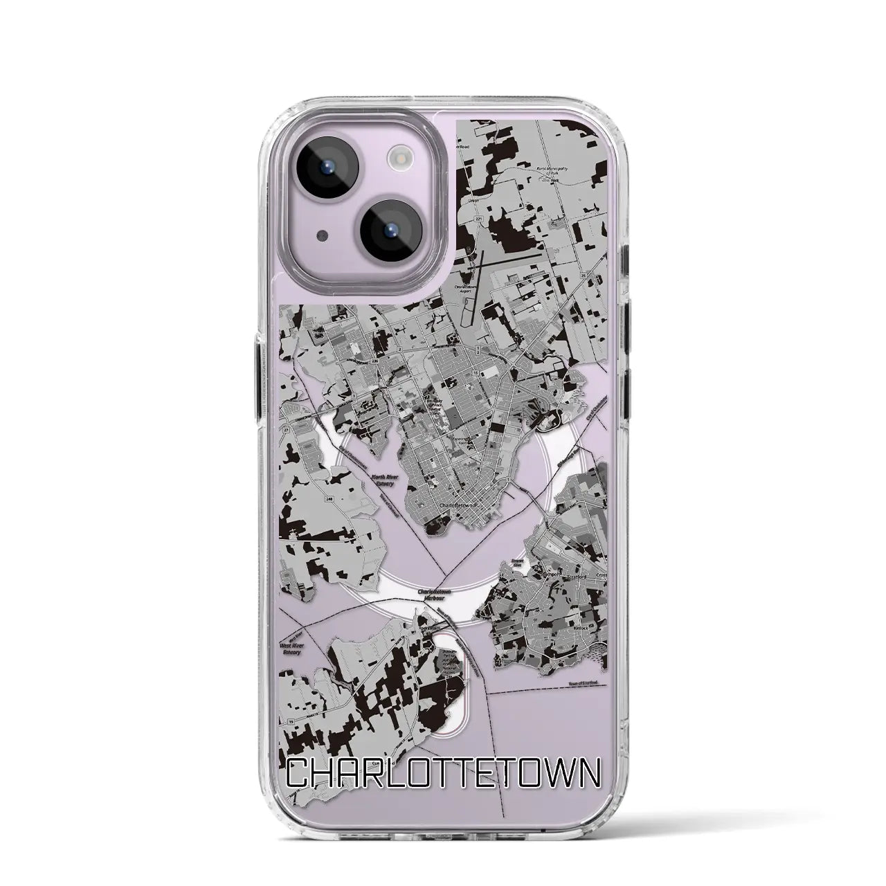 【シャーロットタウン(カナダ)】地図柄iPhoneケース(MagSafeタイプ)