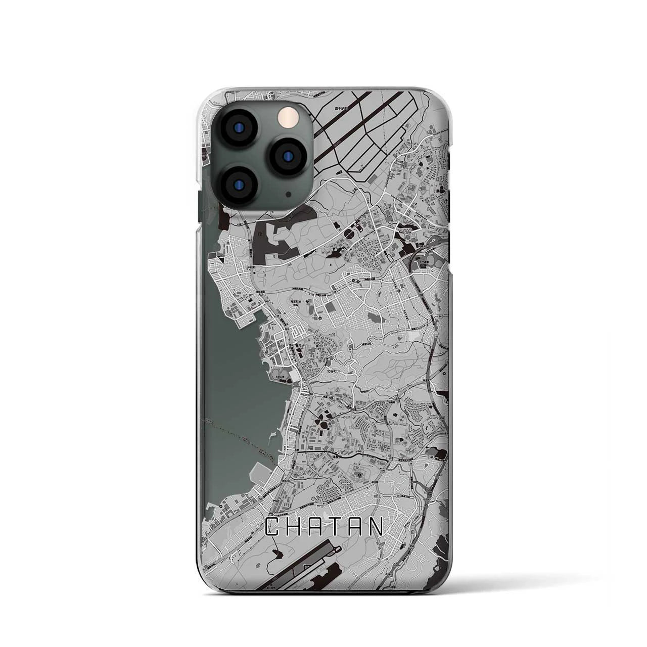 【北谷(沖縄県)】地図柄iPhoneケース(クリアタイプ)