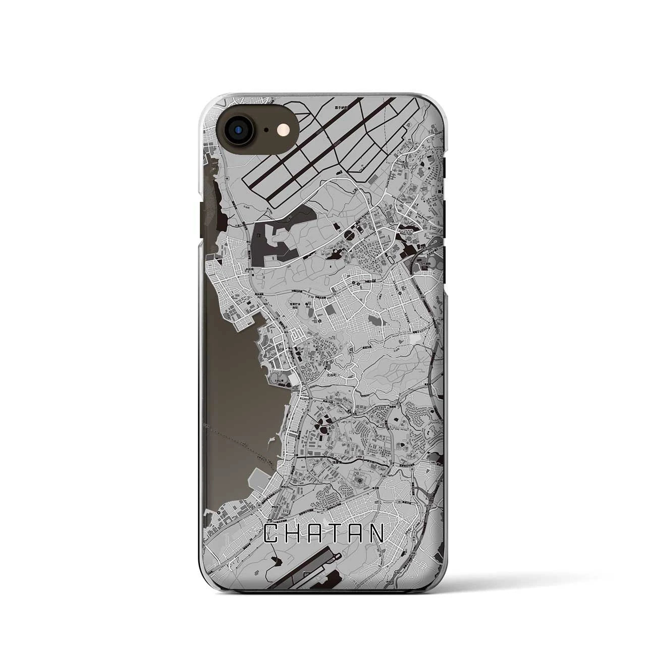 【北谷(沖縄県)】地図柄iPhoneケース(クリアタイプ)