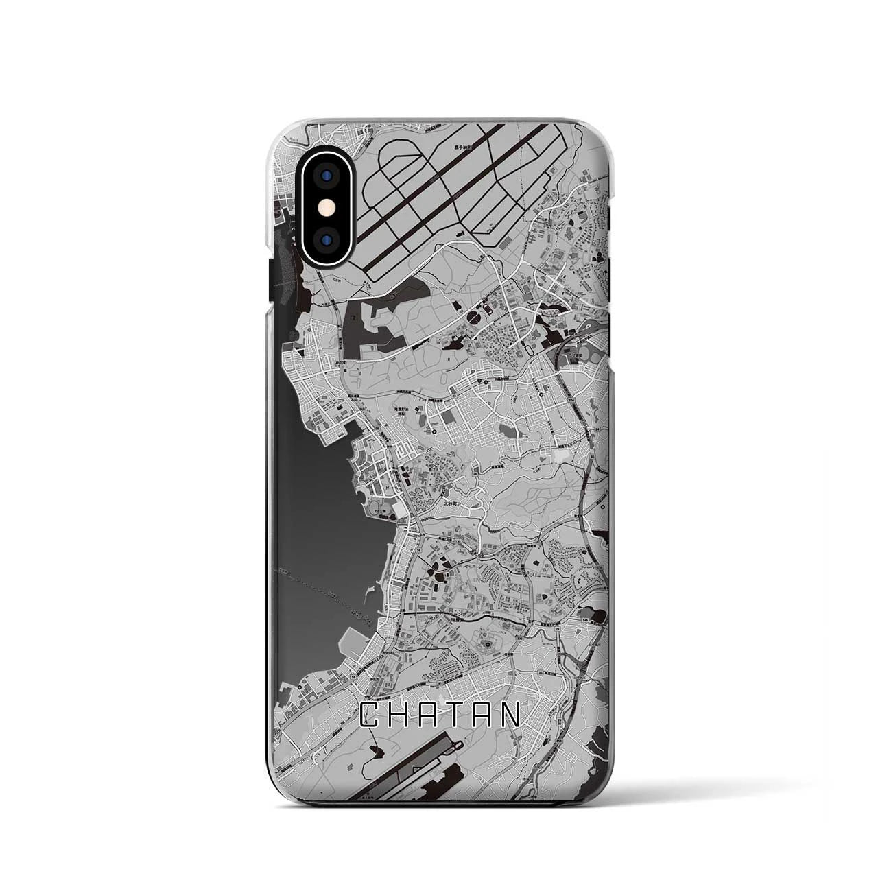 【北谷(沖縄県)】地図柄iPhoneケース(クリアタイプ)