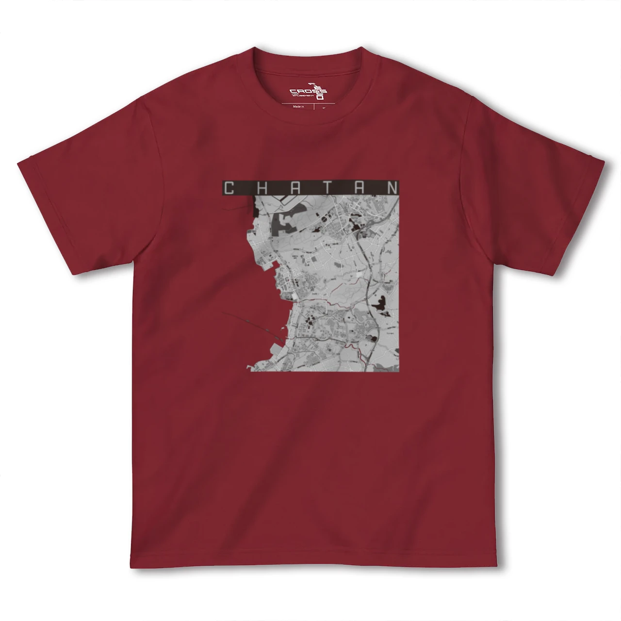 【北谷(沖縄県)】地図柄ヘビーウェイトTシャツ