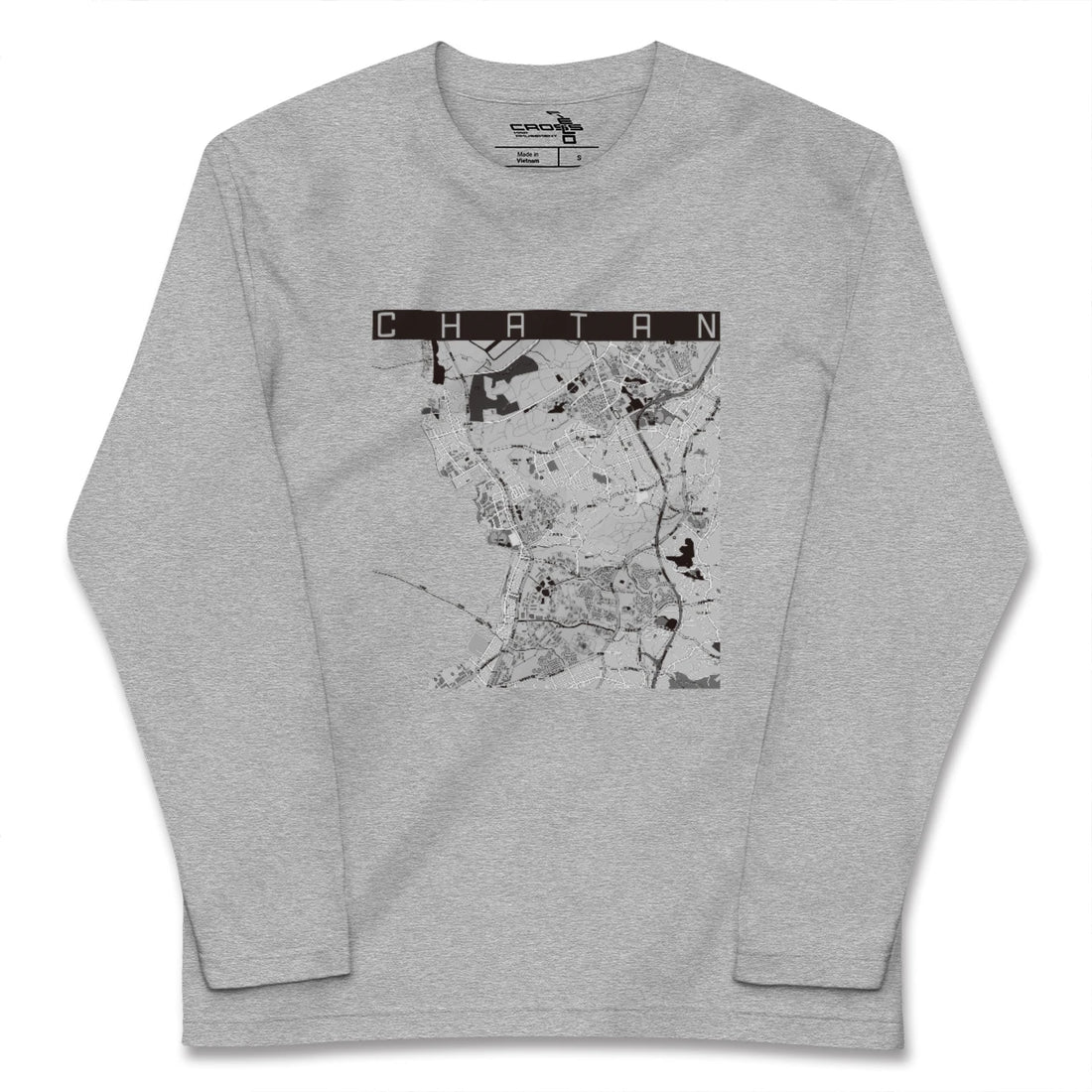 【北谷(沖縄県)】地図柄ロングスリーブTシャツ