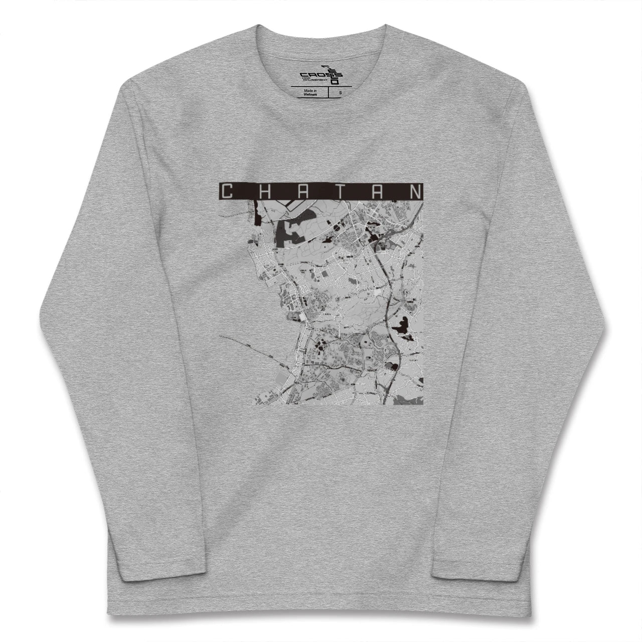 【北谷(沖縄県)】地図柄ロングスリーブTシャツ