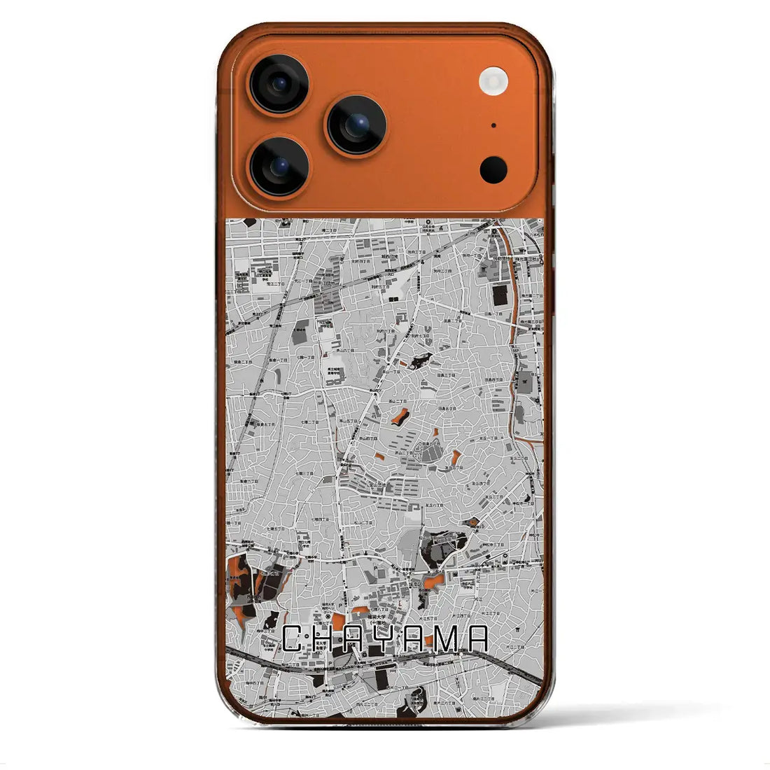 【茶山(福岡県)】地図柄iPhoneケース(クリアタイプ)