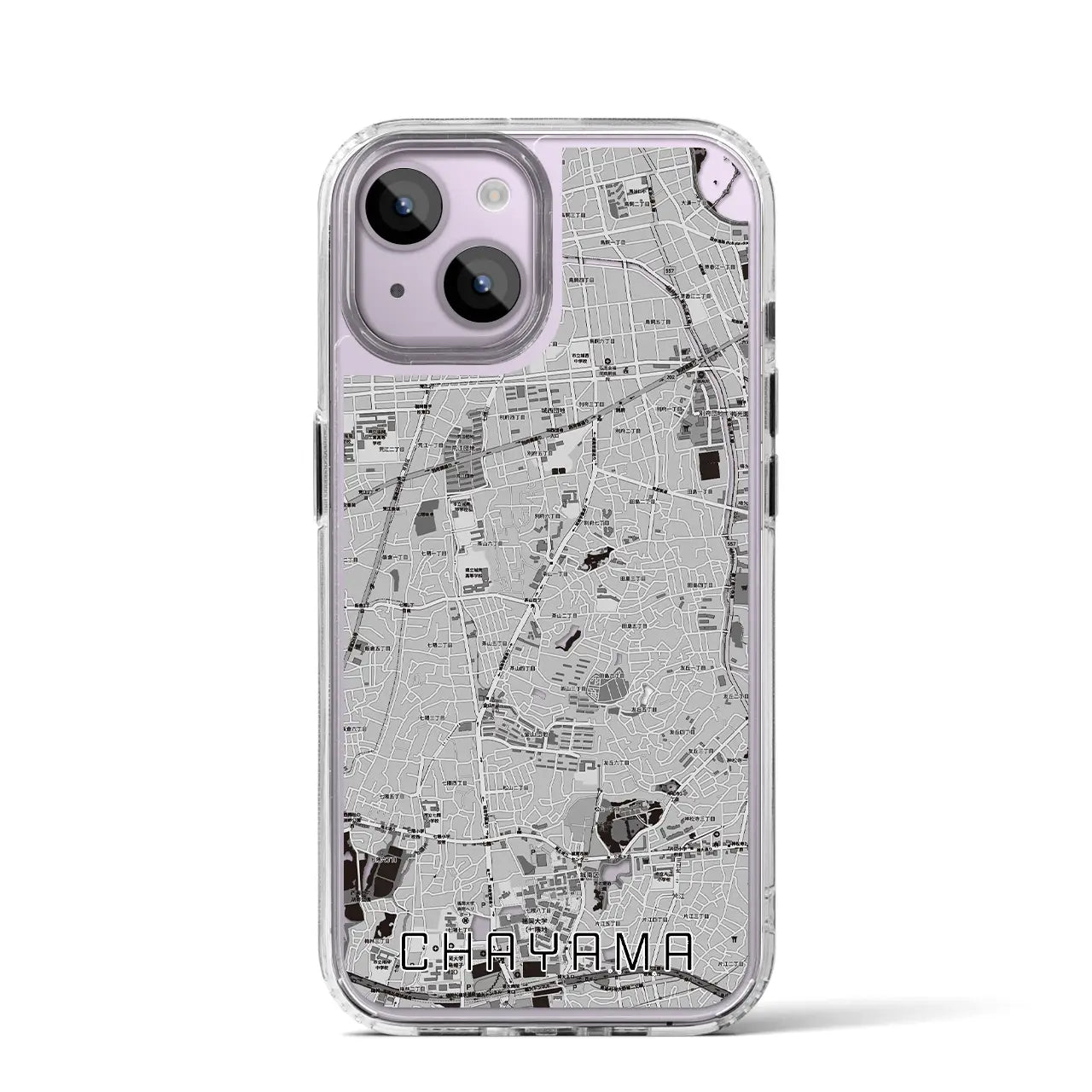 【茶山(福岡県)】地図柄iPhoneケース(MagSafeタイプ)
