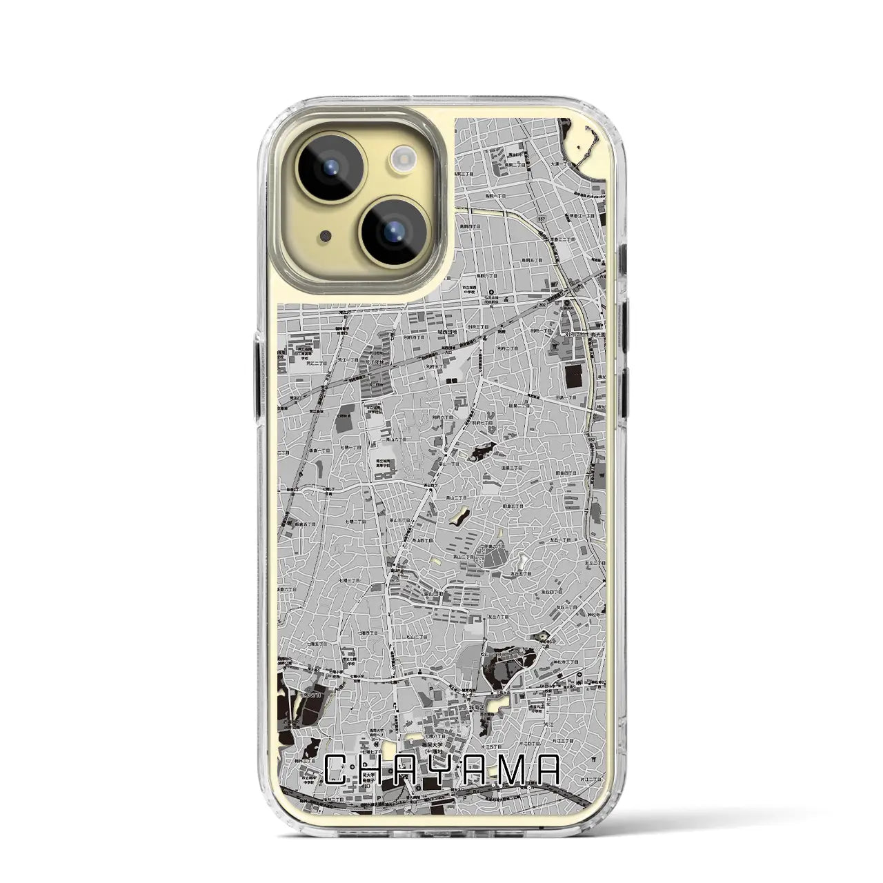 【茶山(福岡県)】地図柄iPhoneケース(MagSafeタイプ)