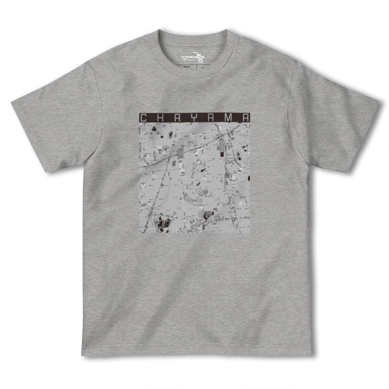 【茶山(福岡県)】地図柄ヘビーウェイトTシャツ