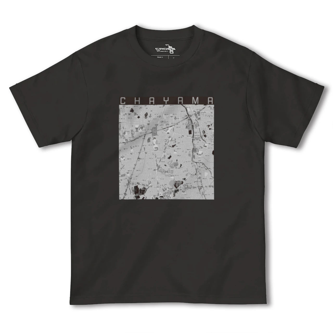 【茶山(福岡県)】地図柄ヘビーウェイトTシャツ