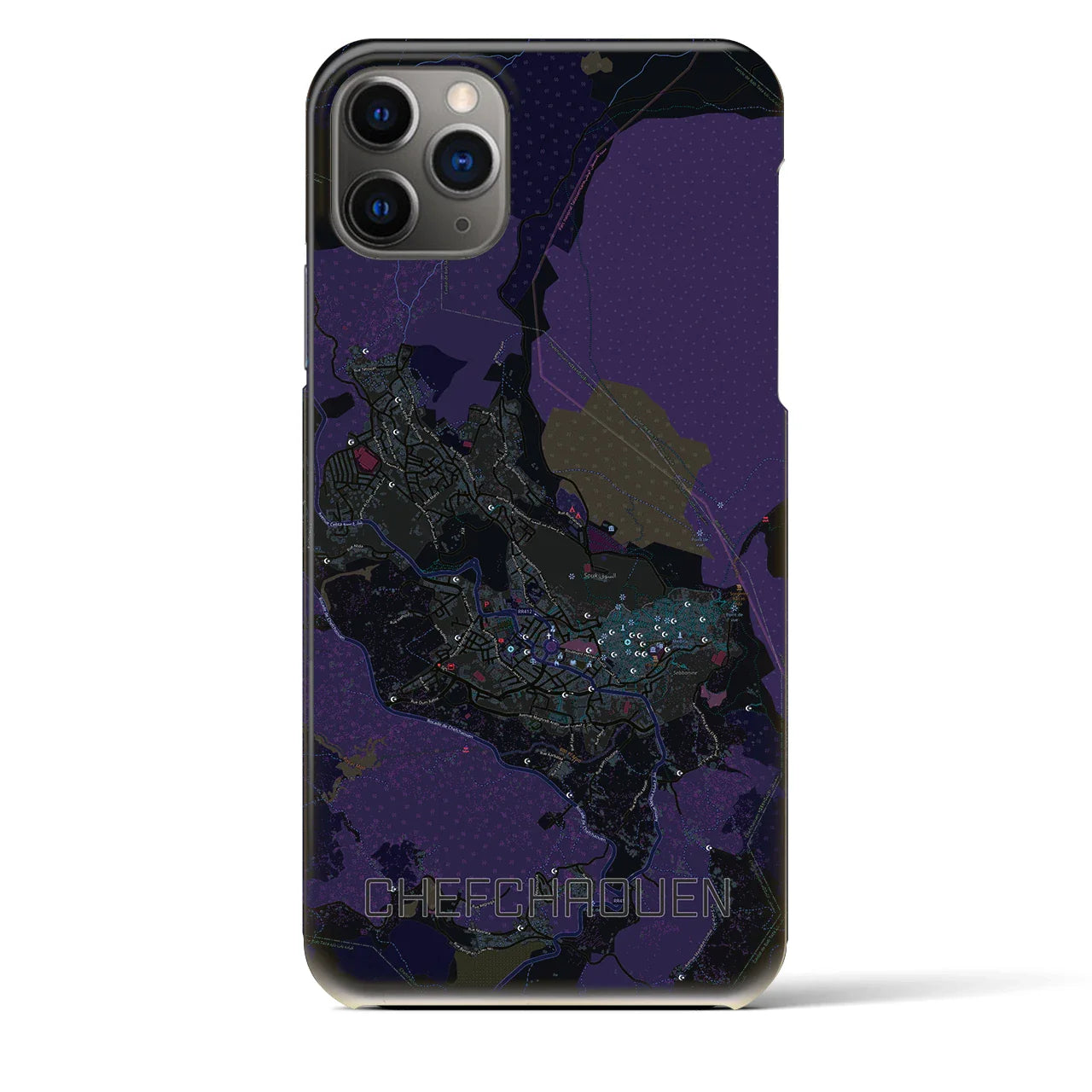 【シャウエン(モロッコ)】地図柄iPhoneケース(バックカバータイプ)