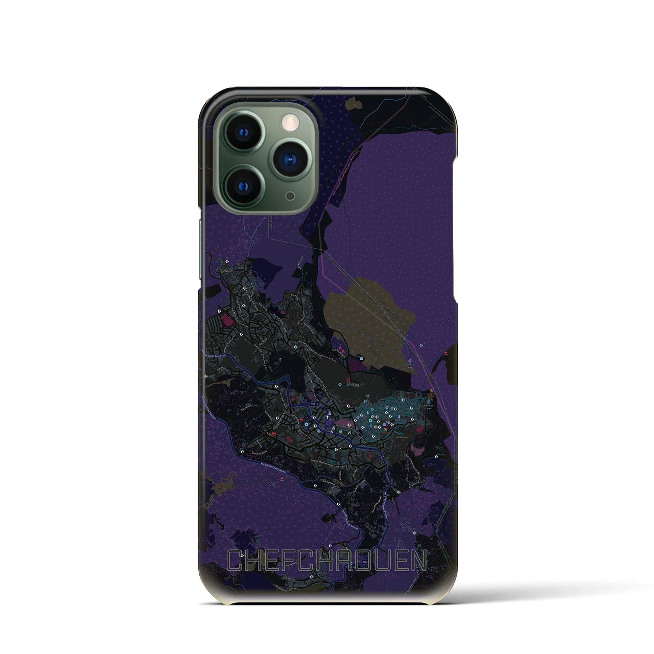 【シャウエン(モロッコ)】地図柄iPhoneケース(バックカバータイプ)