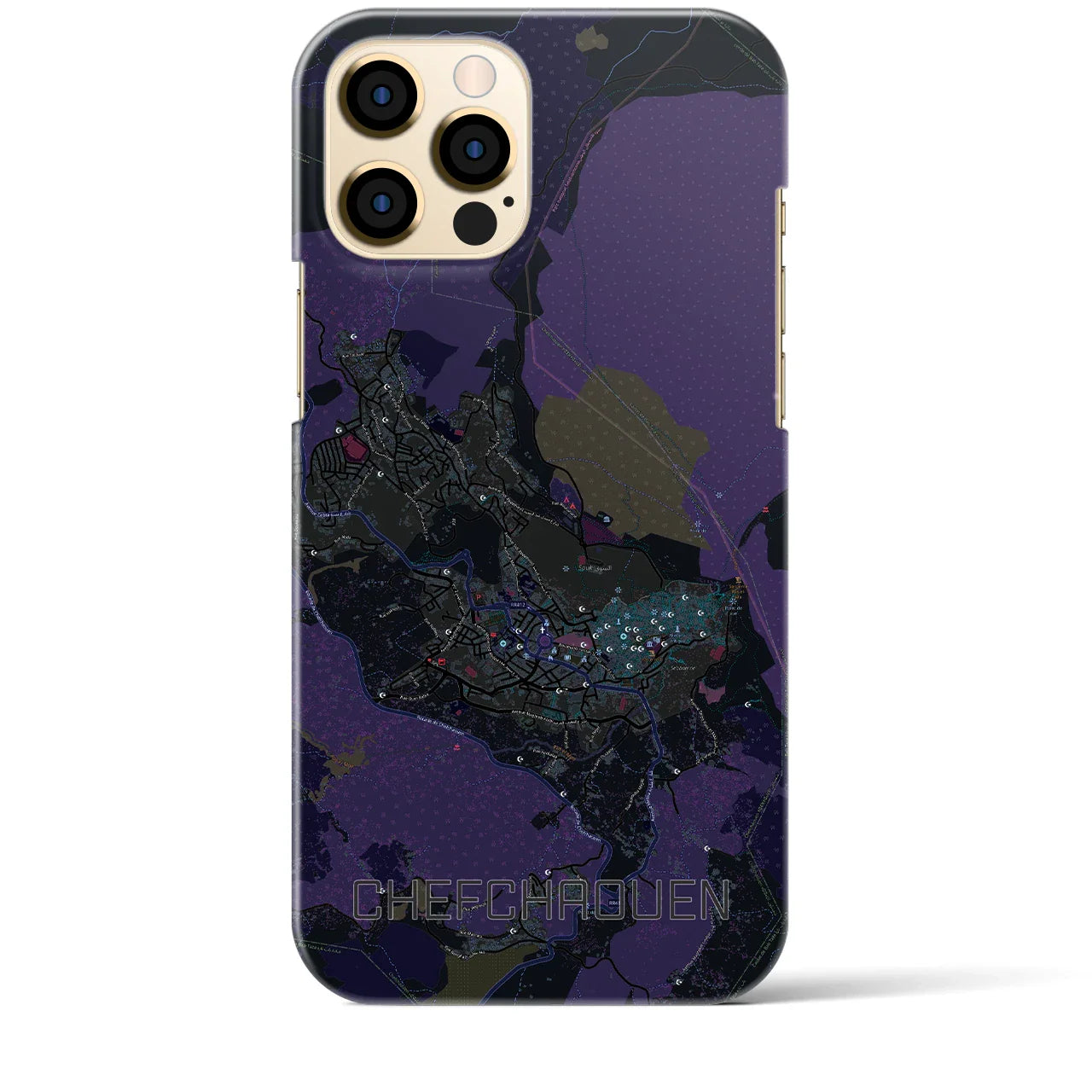 【シャウエン(モロッコ)】地図柄iPhoneケース(バックカバータイプ)