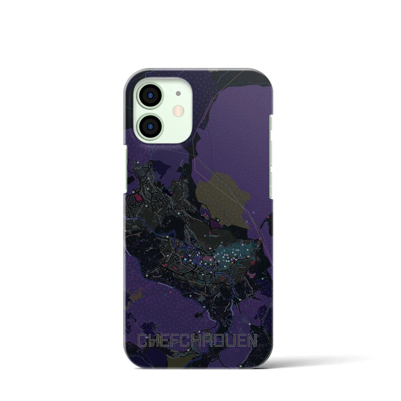 【シャウエン(モロッコ)】地図柄iPhoneケース(バックカバータイプ)
