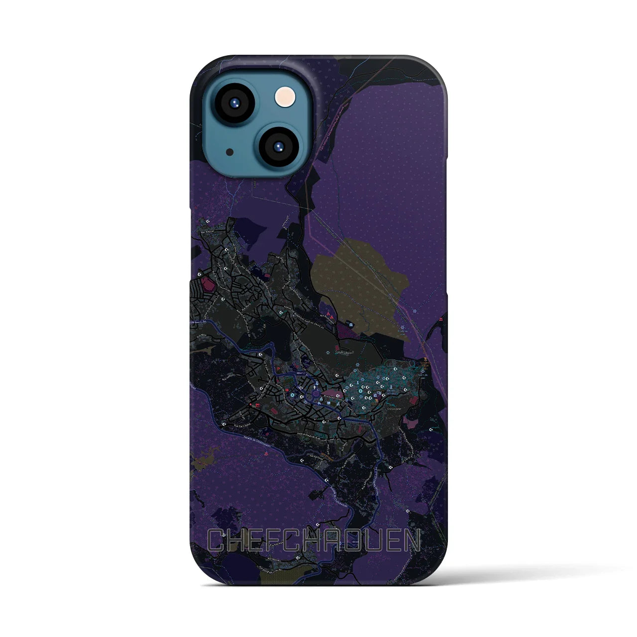 【シャウエン(モロッコ)】地図柄iPhoneケース(バックカバータイプ)