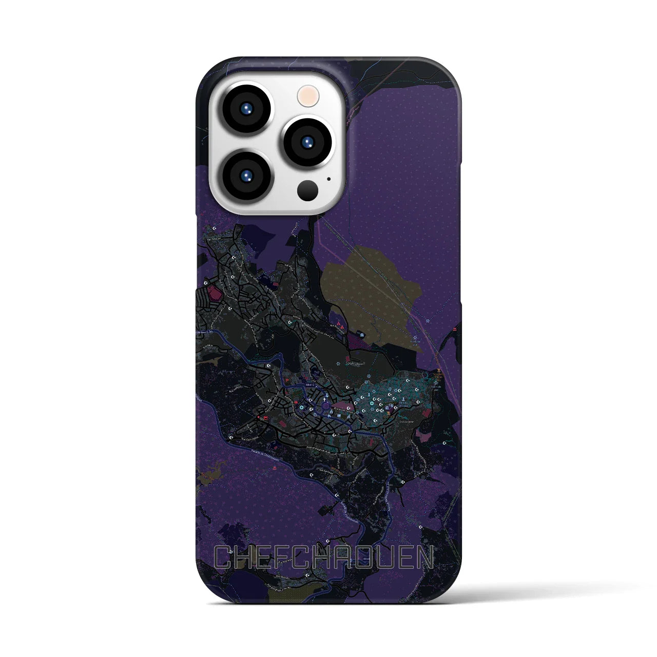 【シャウエン(モロッコ)】地図柄iPhoneケース(バックカバータイプ)