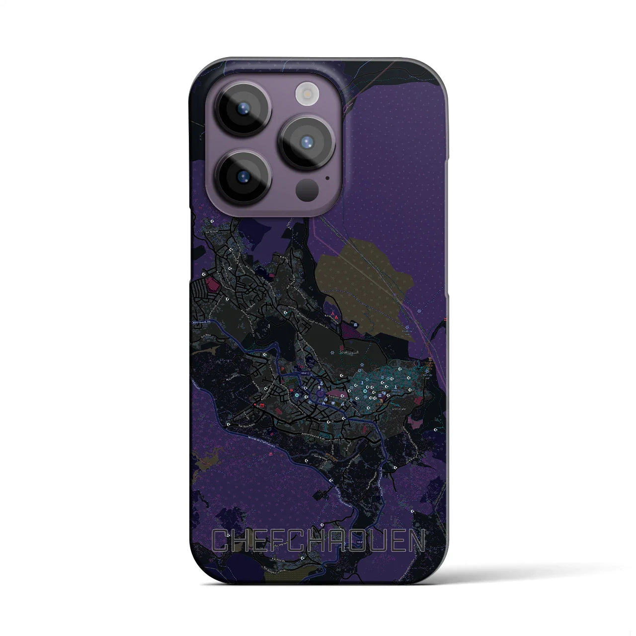 【シャウエン(モロッコ)】地図柄iPhoneケース(バックカバータイプ)