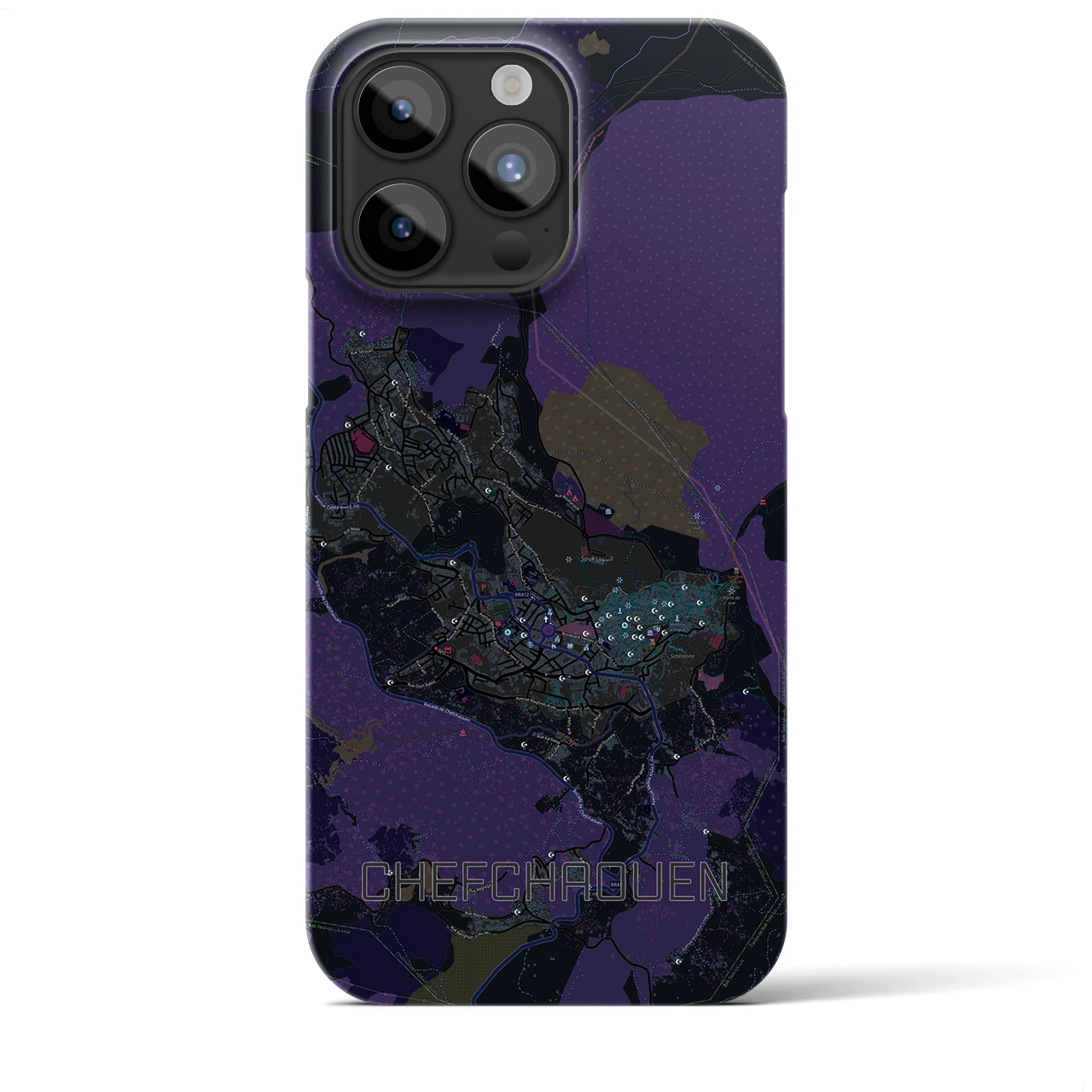 【シャウエン(モロッコ)】地図柄iPhoneケース(バックカバータイプ)