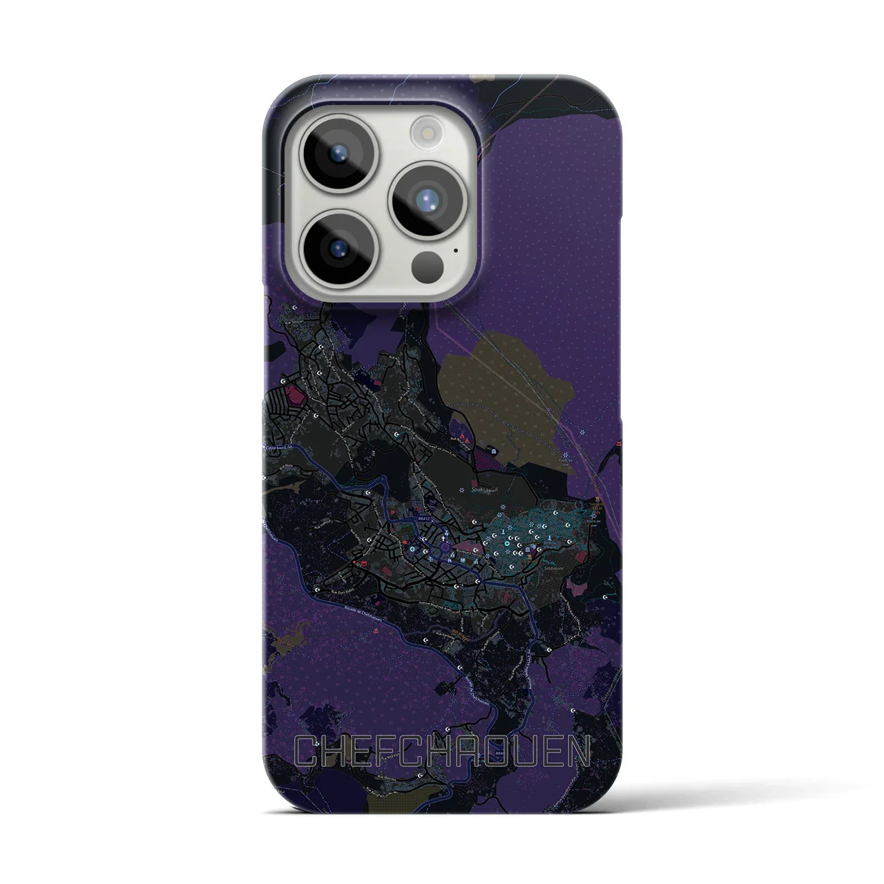【シャウエン(モロッコ)】地図柄iPhoneケース(バックカバータイプ)