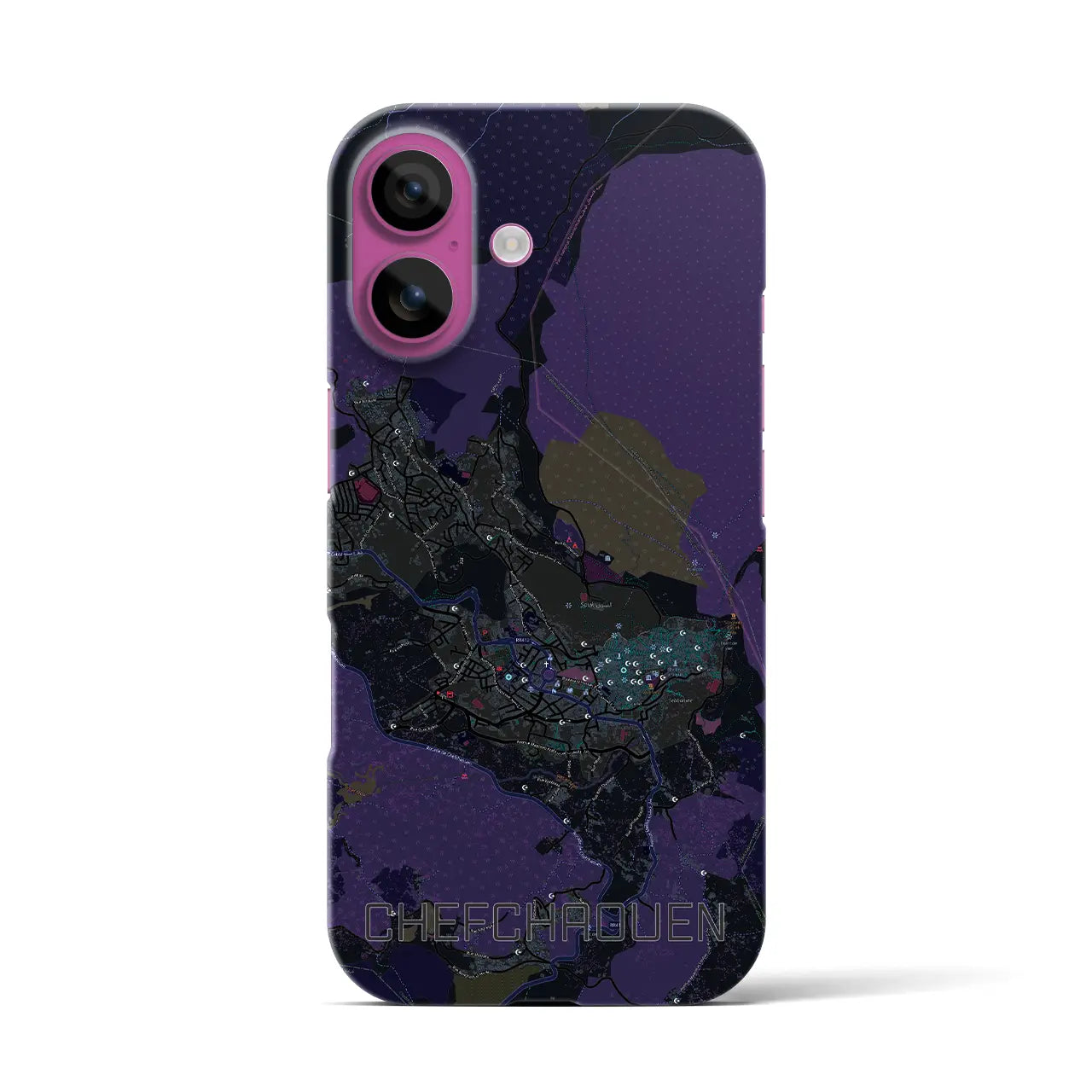 【シャウエン(モロッコ)】地図柄iPhoneケース(バックカバータイプ)