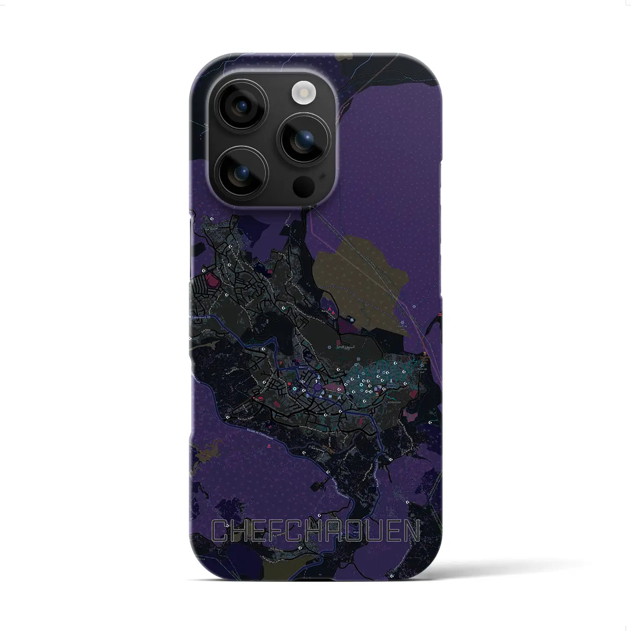 【シャウエン(モロッコ)】地図柄iPhoneケース(バックカバータイプ)