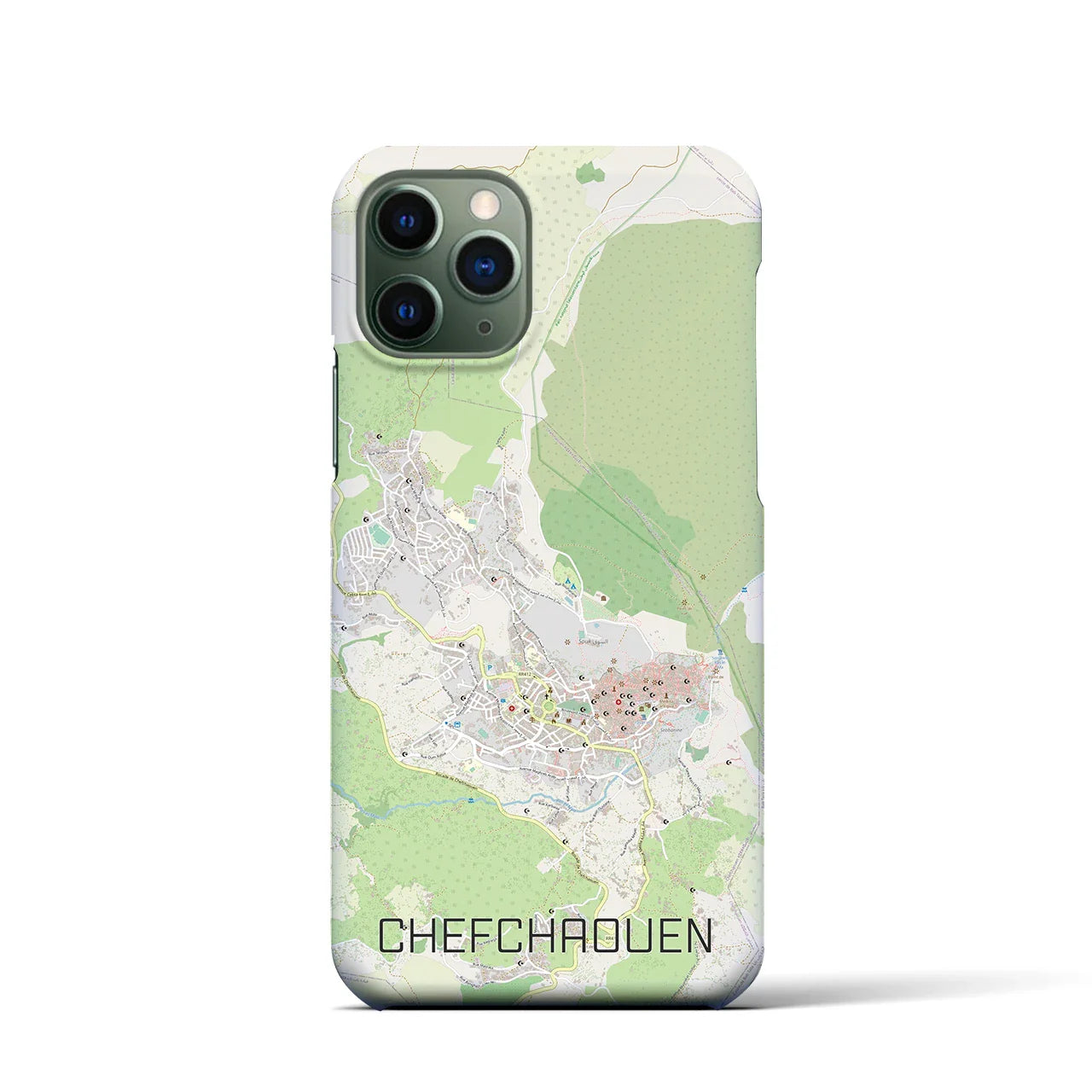 【シャウエン(モロッコ)】地図柄iPhoneケース(バックカバータイプ)